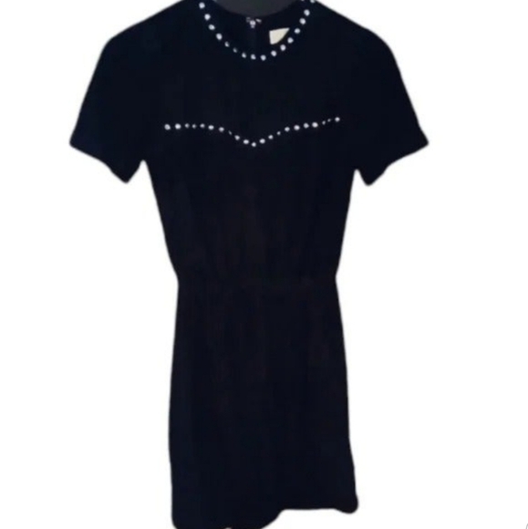 MICHAEL KORS BLACK MIDI DRESS - Picture 1 of 5
